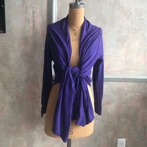 Daisy Fuentes Waterfall type of Cardigan Purple M